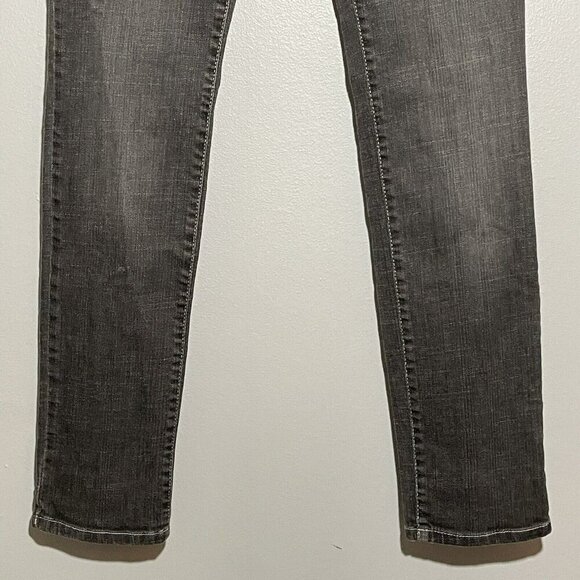 Eileen Fisher Jeans Skinny Women Size 8 Gray Charcoal Faded Stretch Retro Biker - Picture 7 of 9